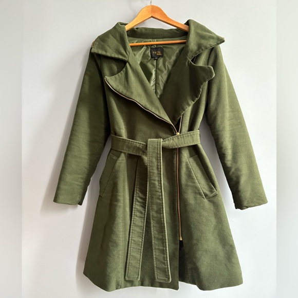 Vaute Emily Vegan Moleskin coat in Forest size M